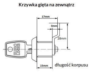Euro-Locks Zamek krzywkowy 0233 / 15mm/system 1 klucz